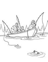 coloriage ben 10 peche en famille